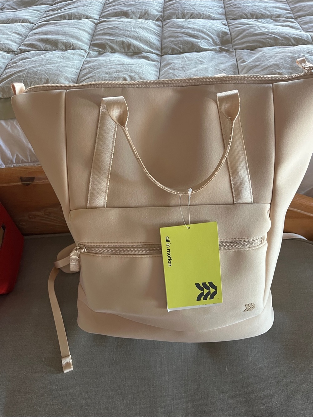 all in motion Cream Tote-Style Backpack